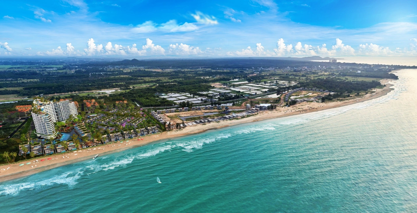 bãi biển charm resort hồ tràm