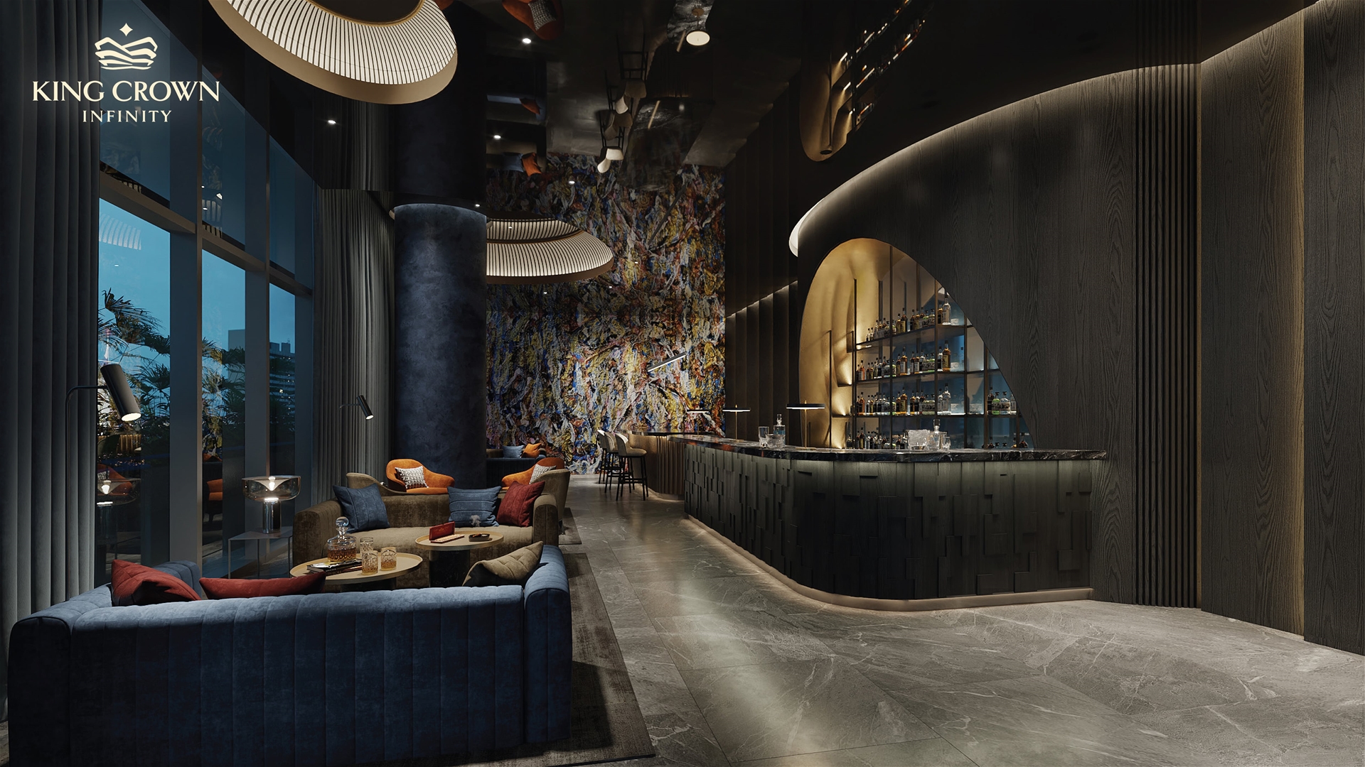 Phòng cigar lounge sang trọng